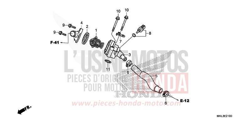 THERMOSTAT von NC750X DCT CANDY CHROMOSPHERE RED (R381) von 2020